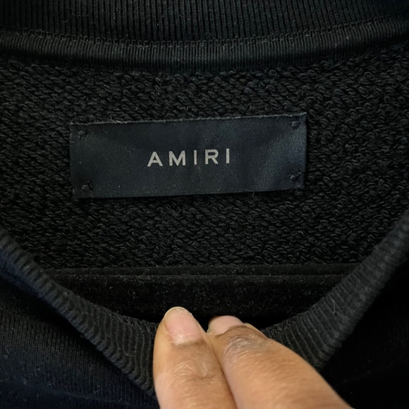 AMIRI Men's Script Logo Crew Sweatshirt- SZ SMALL - Picture 3 of 8